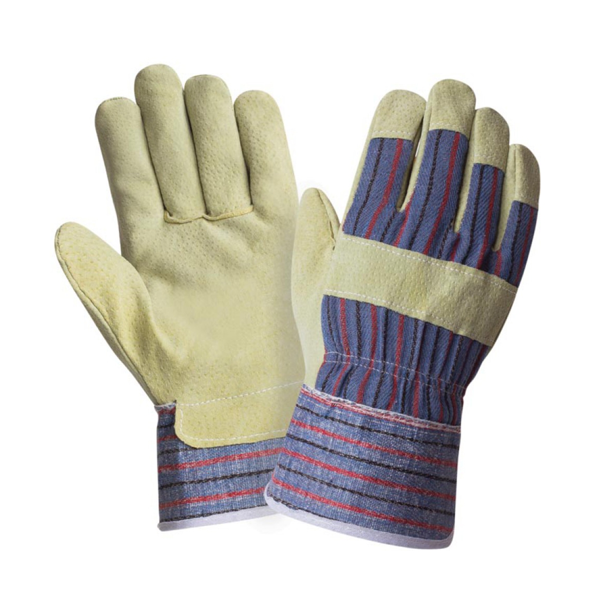 Перчатки спилковые комбинированные ПТК ЛЕОН 25761, размер 9, 1 пара спилковые комбинированные перчатки optima
