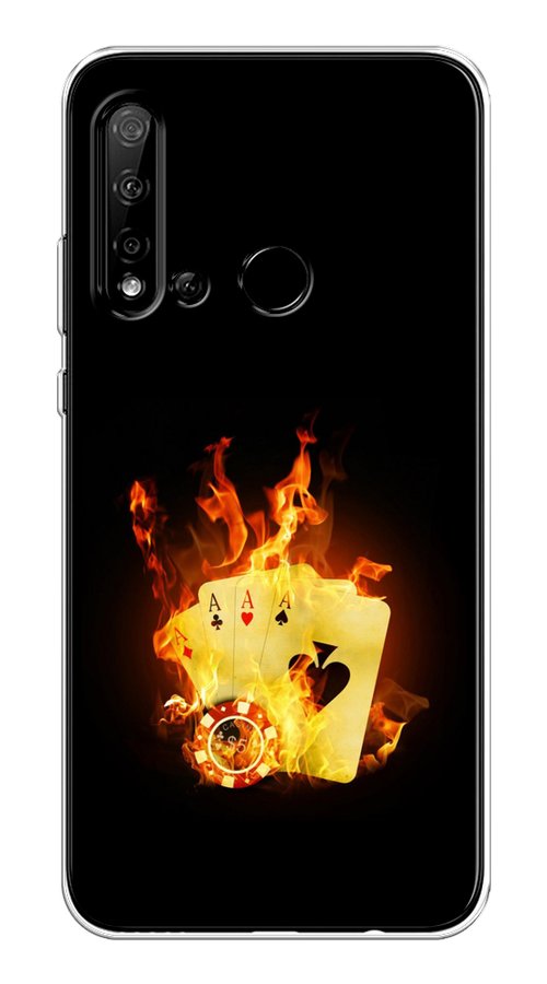 

Чехол Awog на Huawei P20 lite 2019 "Горящие карты", Черный;оранжевый, 69750-9