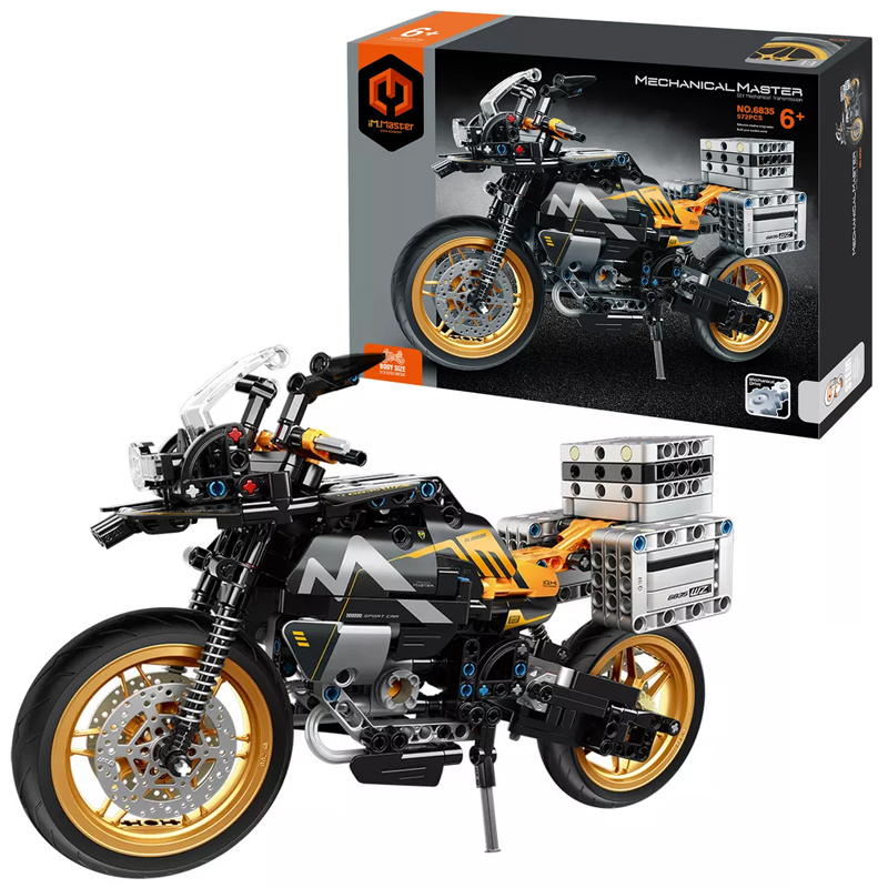 

Конструктор iM Master 6835 Мотоцикл чёрный с багажником Mechanical Master 572 детали