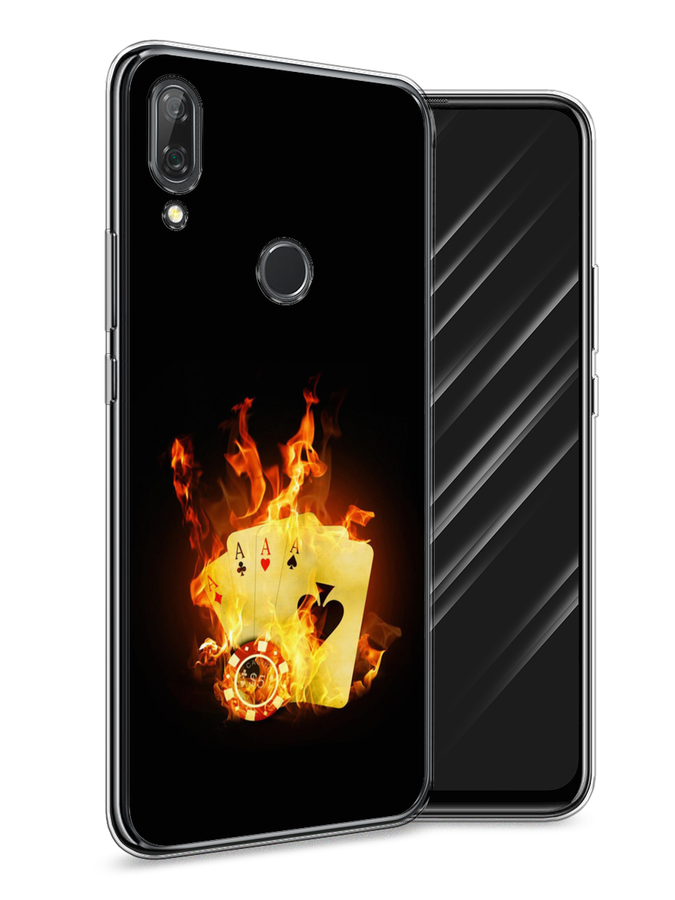 

Чехол Awog на Huawei P Smart Z "Горящие карты", Черный;оранжевый, 69450-9