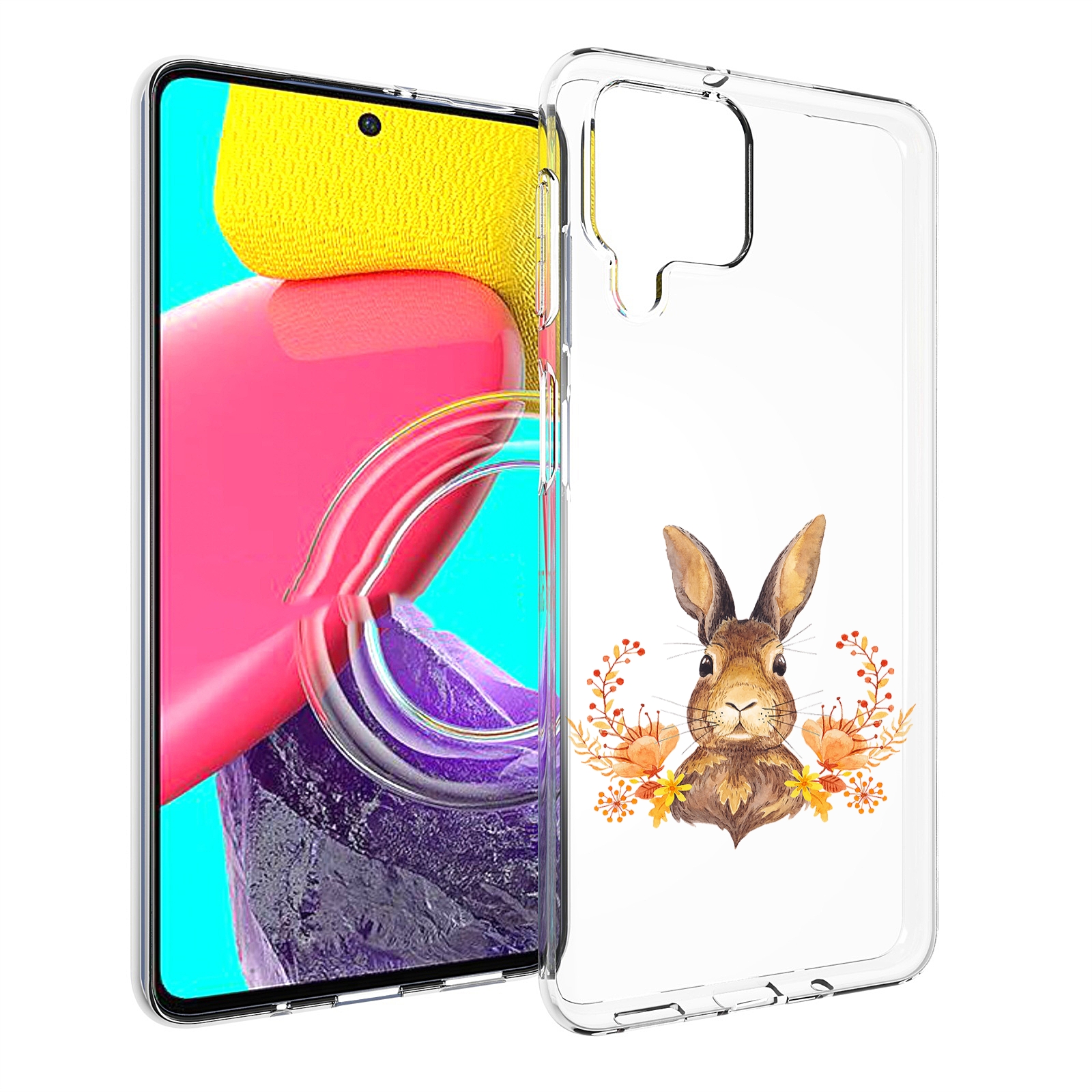 

Чехол MyPads зайка в цветах для Samsung Galaxy M53 (SM-M536), Прозрачный, Tocco