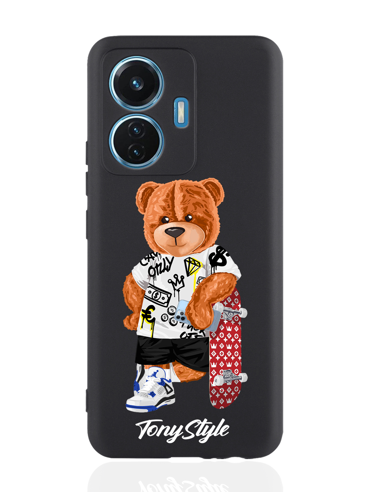 

Чехол Tony Style для Vivo T1/S15e Tony Style со скейтом черный, Коричневый;черный;красный