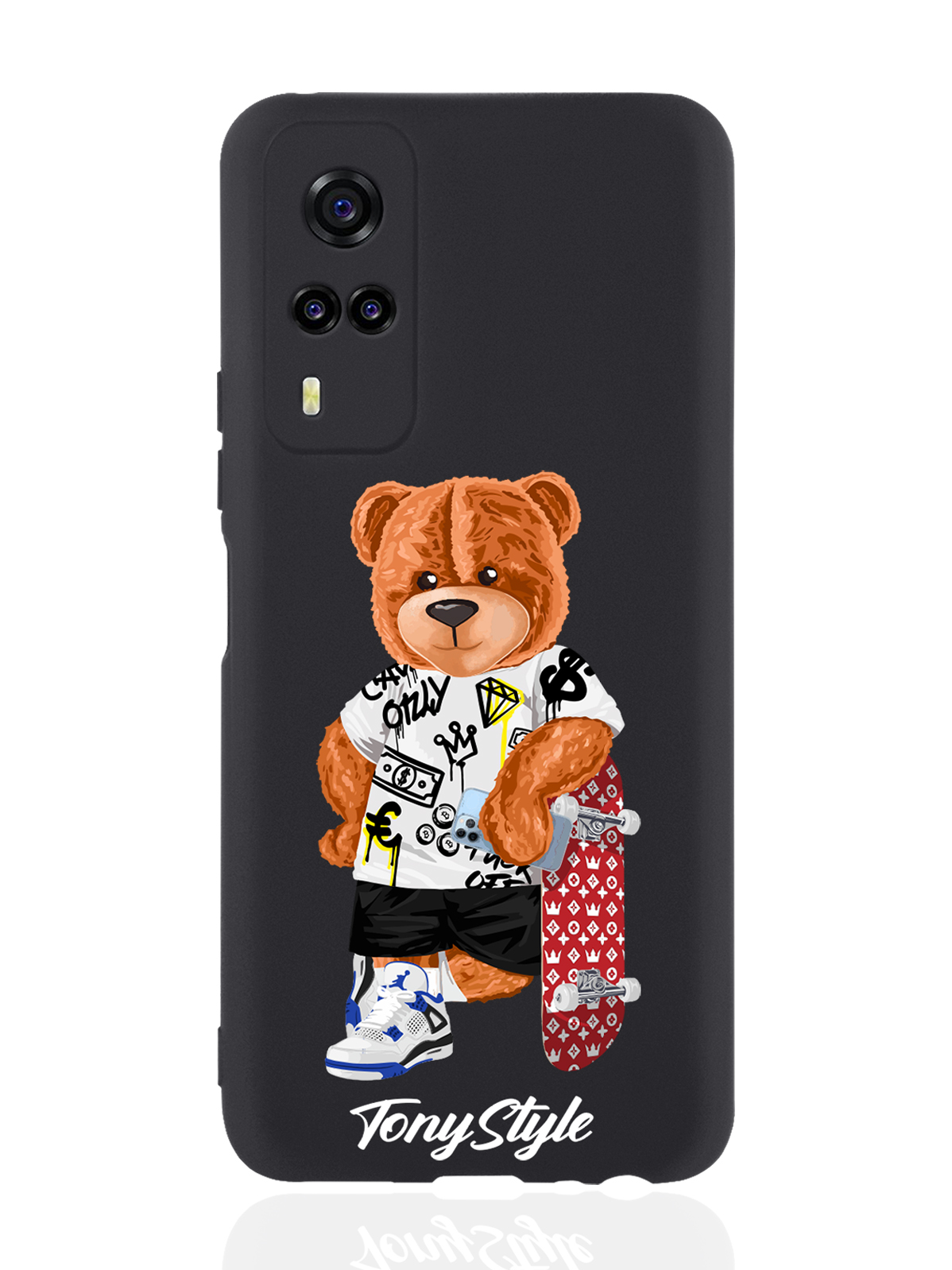 

Чехол Tony Style для Vivo Y31/Y53S Tony Style со скейтом черный, Коричневый;черный;красный