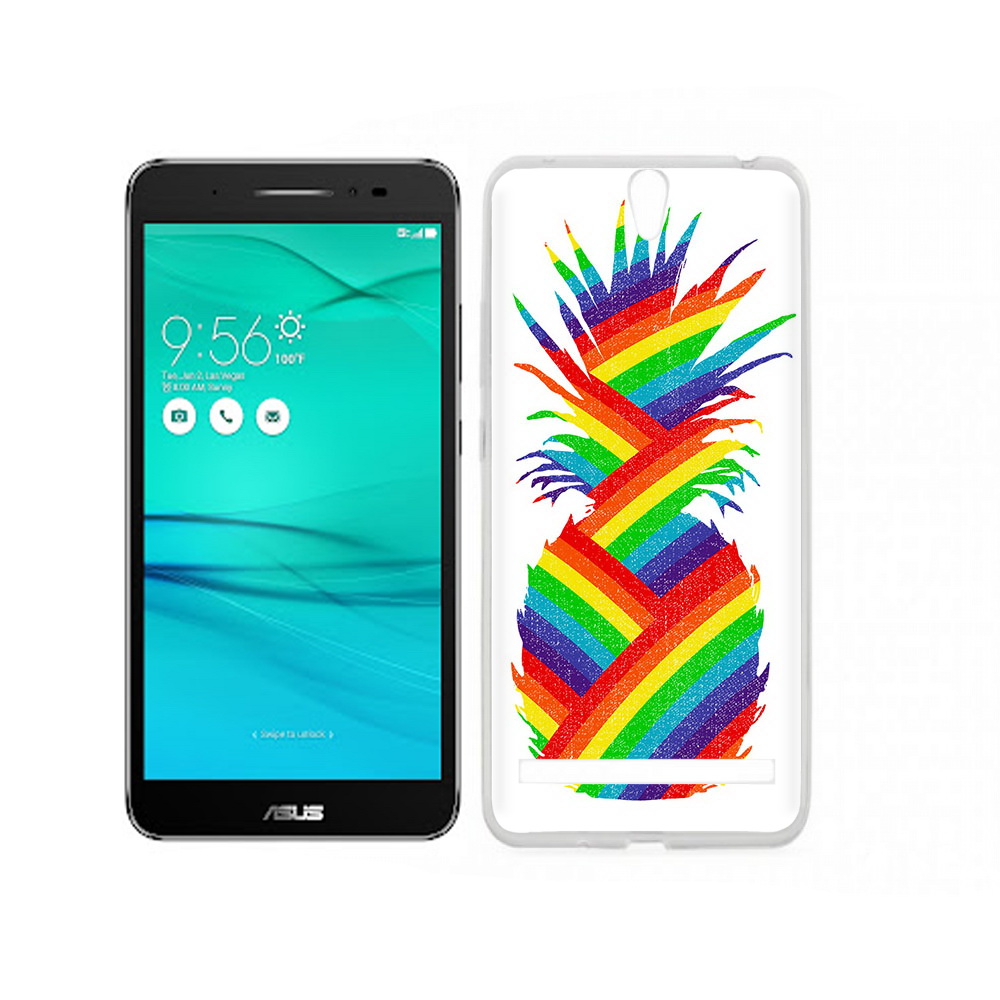 

Чехол MyPads Tocco для Asus ZenFone Go (ZB690KG) радужный ананас, Прозрачный, Tocco