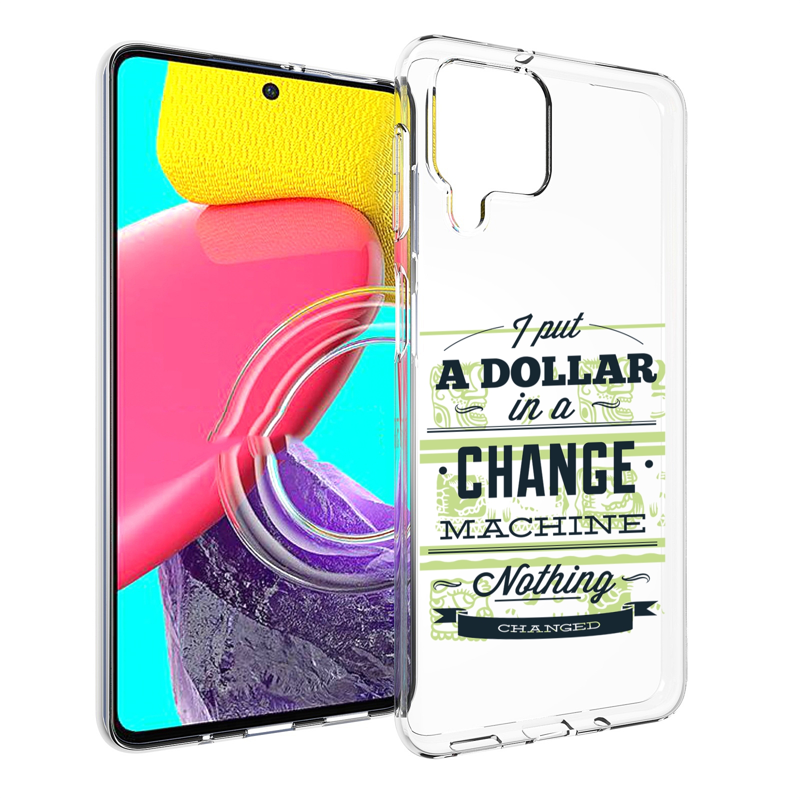 

Чехол MyPads доллар надпись для Samsung Galaxy M53 (SM-M536), Прозрачный, Tocco