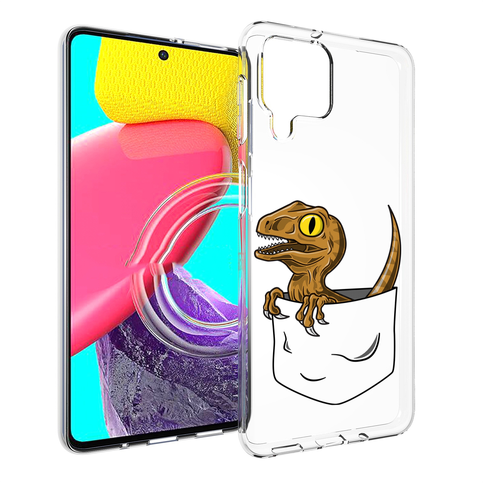 

Чехол MyPads динозавр в кармане для Samsung Galaxy M53 (SM-M536), Прозрачный, Tocco