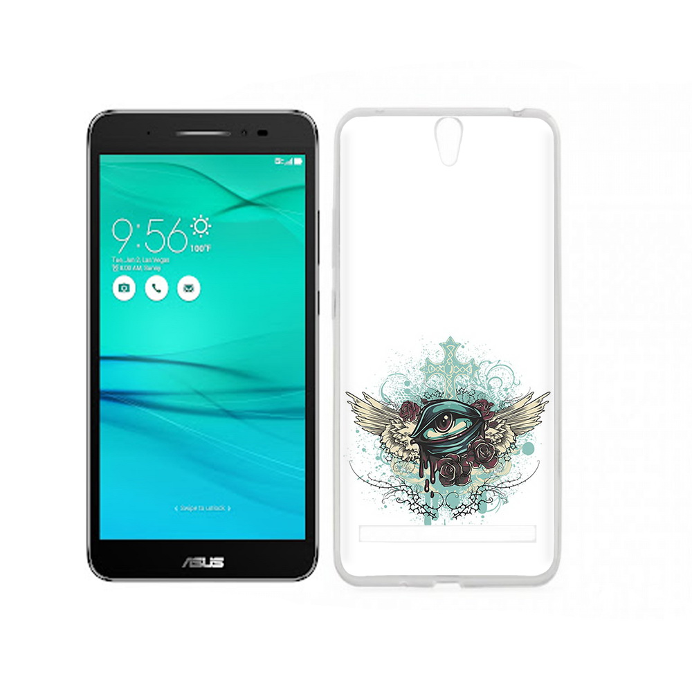 Чехол MyPads Tocco для Asus ZenFone Go (ZB690KG) плачущий глаз с крыльями