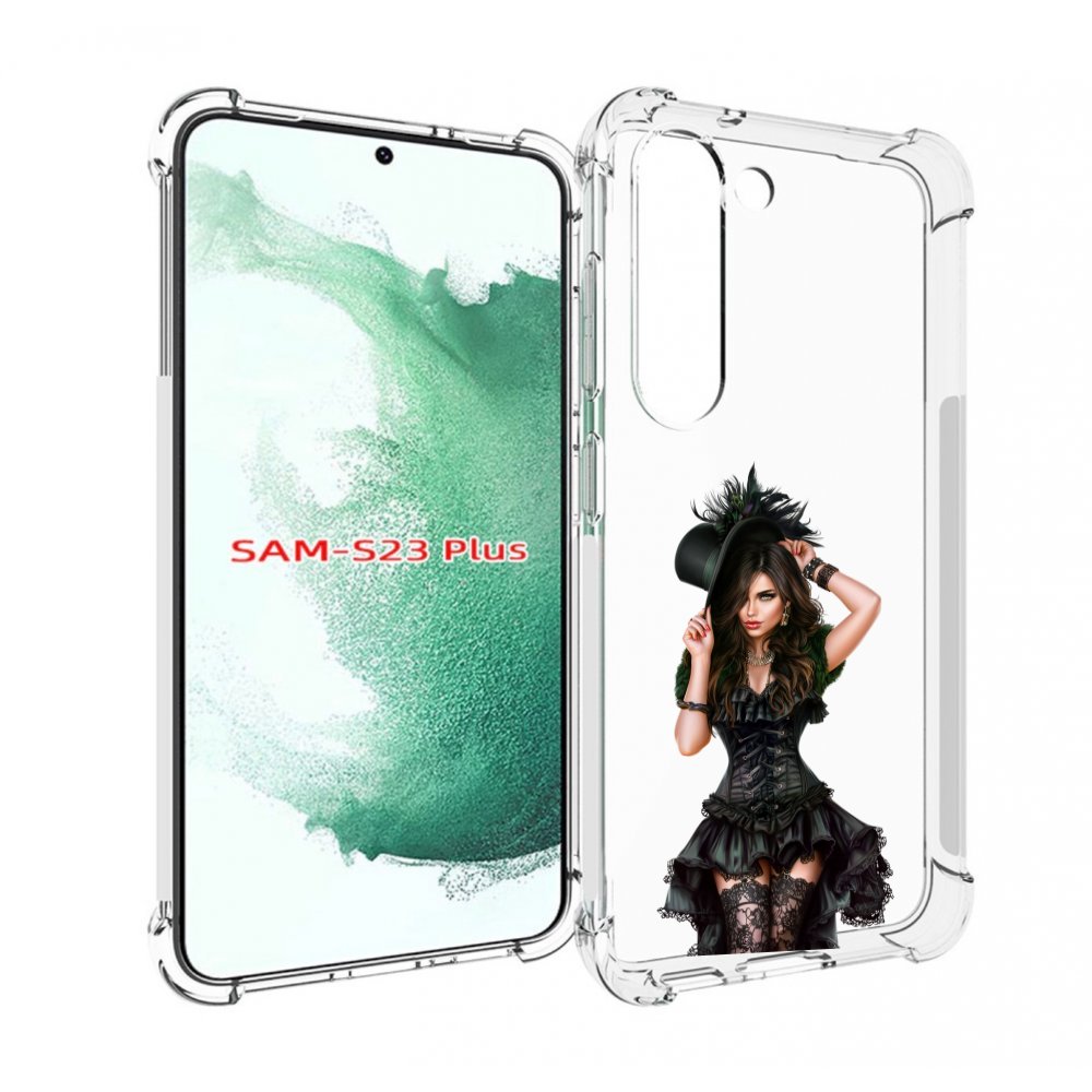 

Чехол MyPads стройная-девушка-в-черном-платье для Samsung Galaxy S23 Plus +, Прозрачный, Tocco