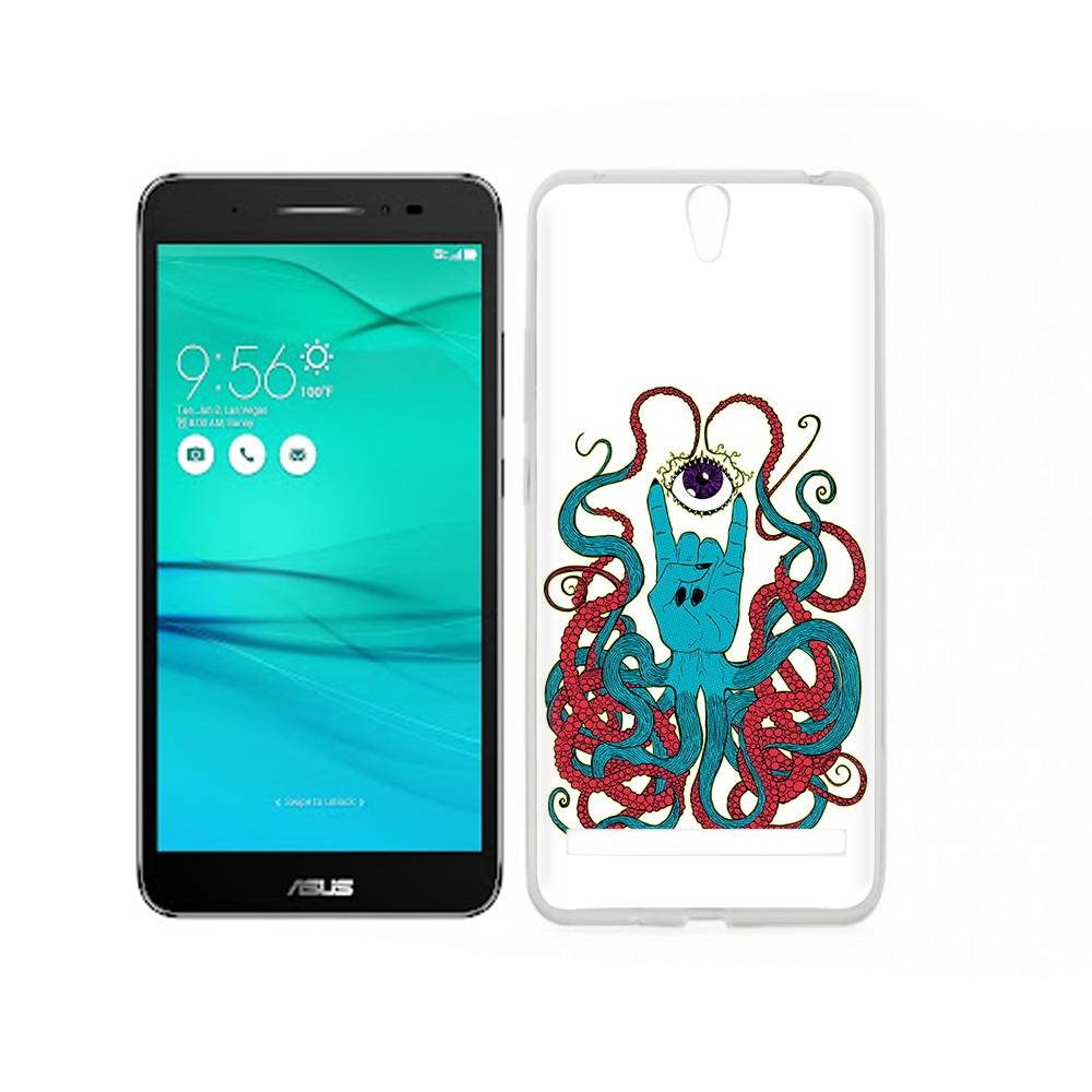 

Чехол MyPads Tocco для Asus ZenFone Go (ZB690KG) осьминог-рука абстракция, Прозрачный, Tocco