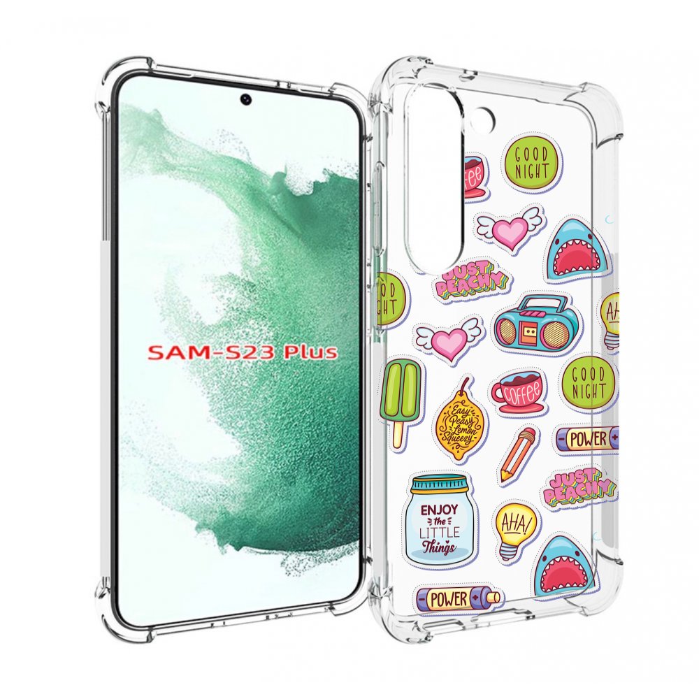 

Чехол MyPads стикер-пак для Samsung Galaxy S23 Plus +, Прозрачный, Tocco
