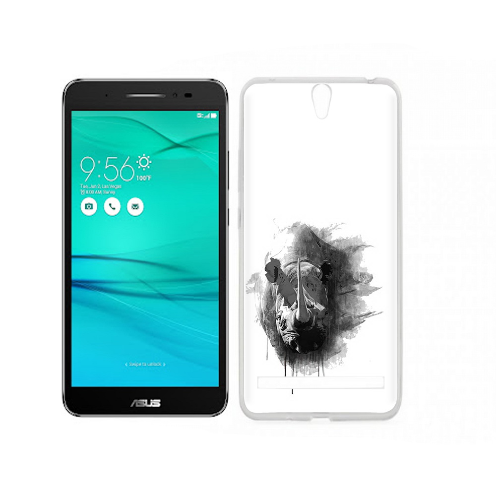 

Чехол MyPads Tocco для Asus ZenFone Go (ZB690KG) носорог, Прозрачный, Tocco