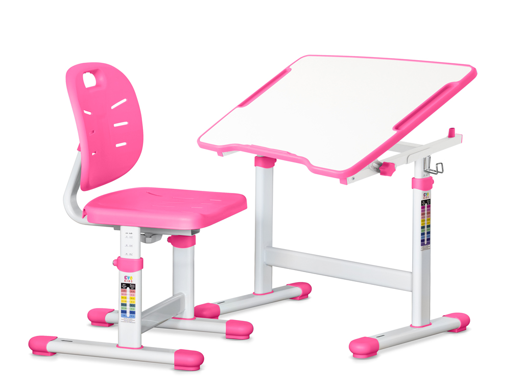 

Детская парта ErgoKids Evo-07 Ergo розового цвета, Evo-07 Ergo