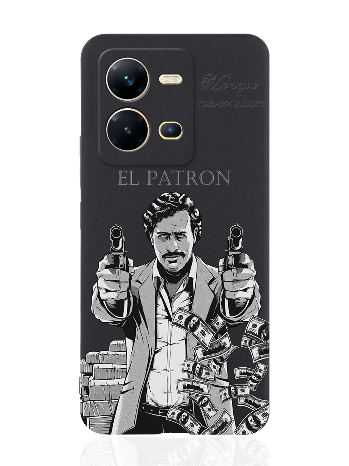 

Чехол MustHaveCase для Vivo V25e/V25 El Patron Pablo Escobar/ Пабло Эскобар черный, Серый;черный