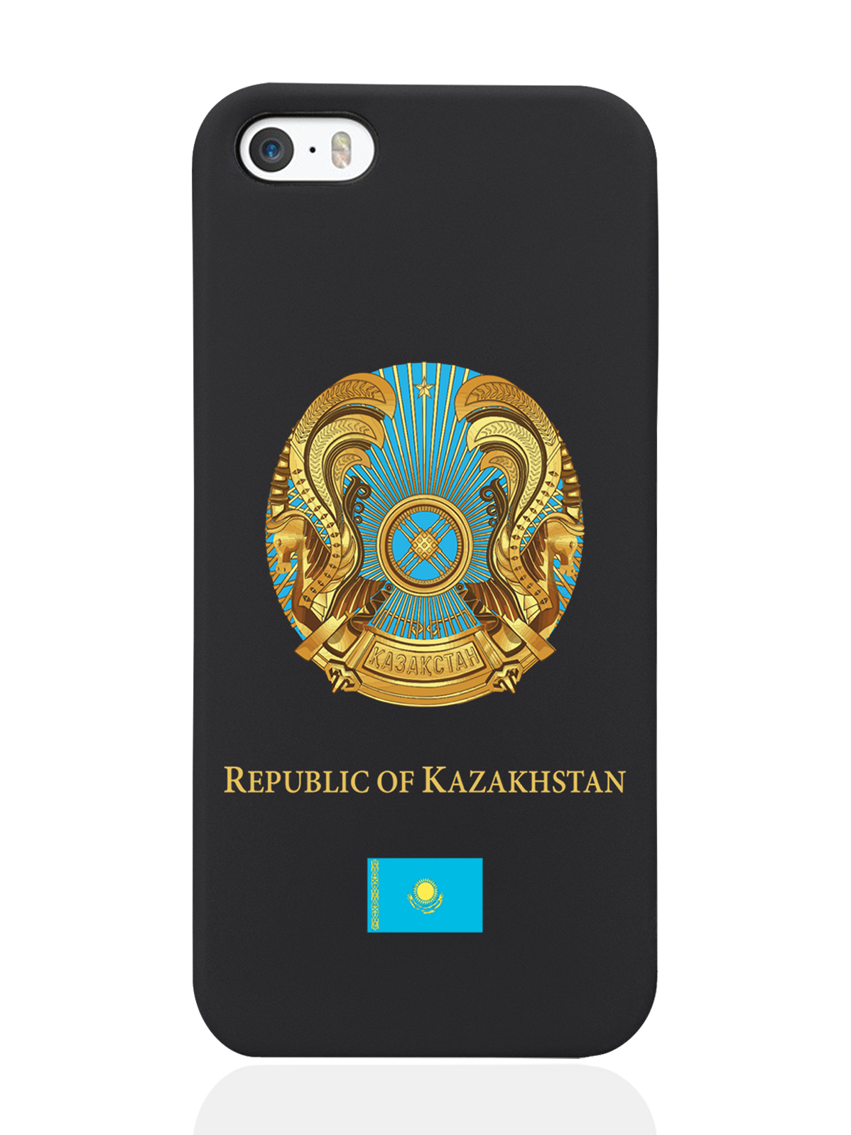 

Чехол SignumCase для iPhone 5/5s Герб Казахстана черный, Разноцветный