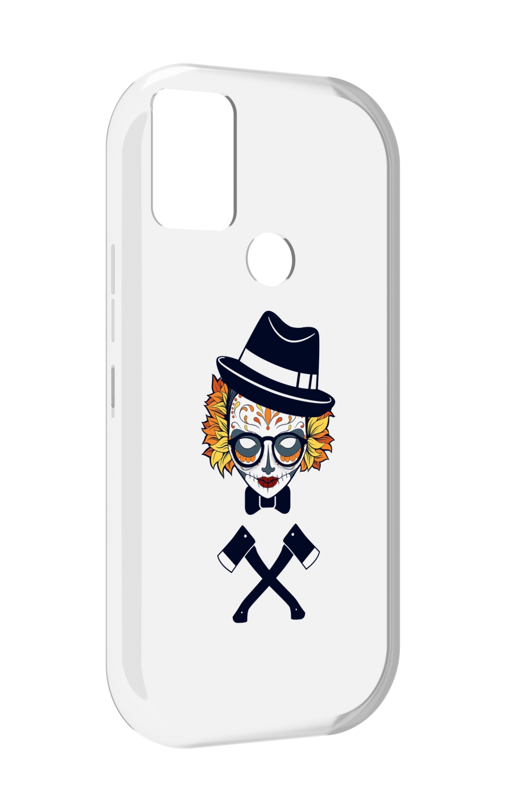 

Чехол MyPads девушка в маске с топорами рисунок для UMIDIGI A9, Прозрачный, Tocco