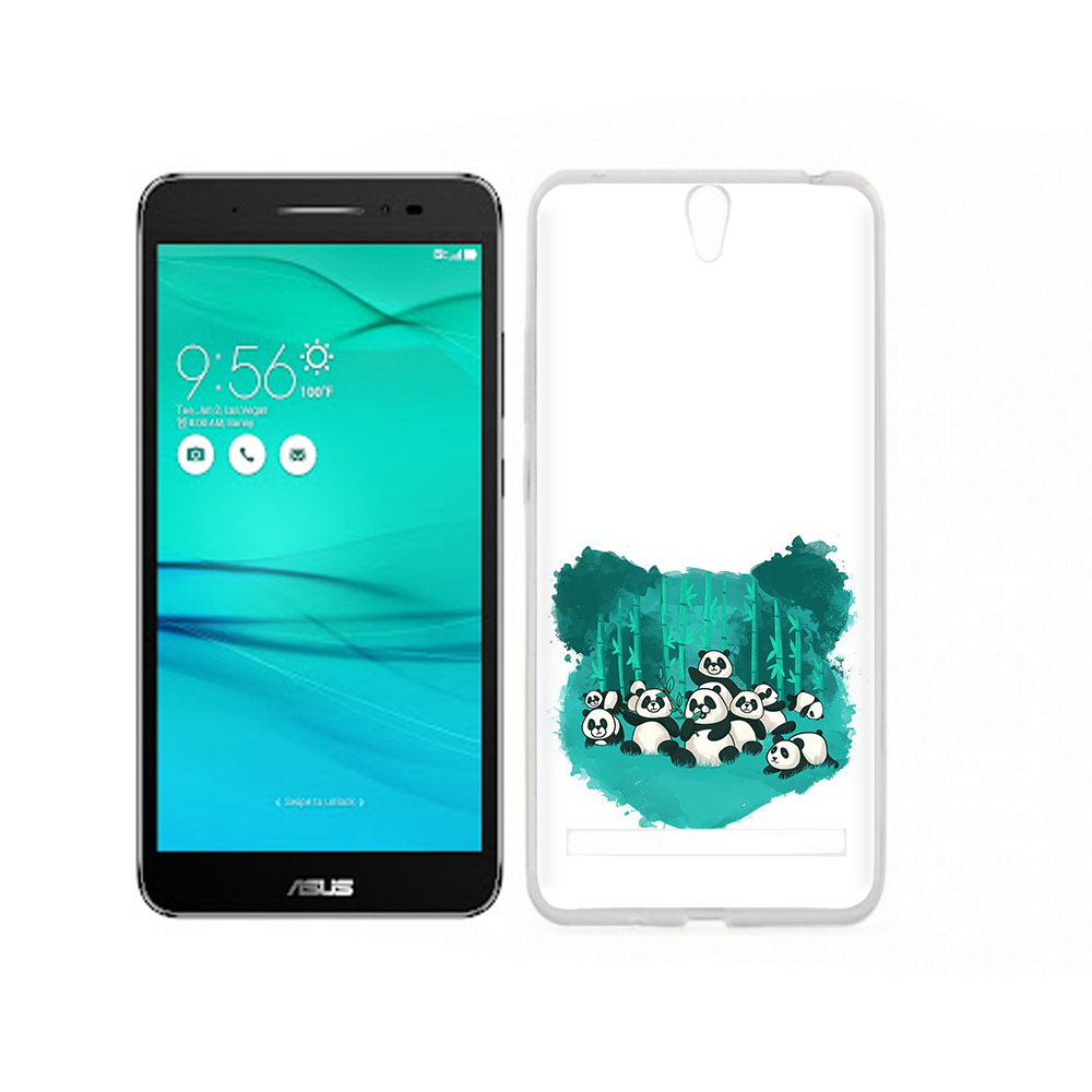 

Чехол MyPads Tocco для Asus ZenFone Go (ZB690KG) нарисованные панды, Прозрачный, Tocco