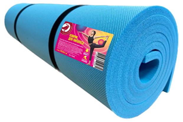 Коврик для пилатеса АШАН Красная птица голубой 170х55 см 620₽