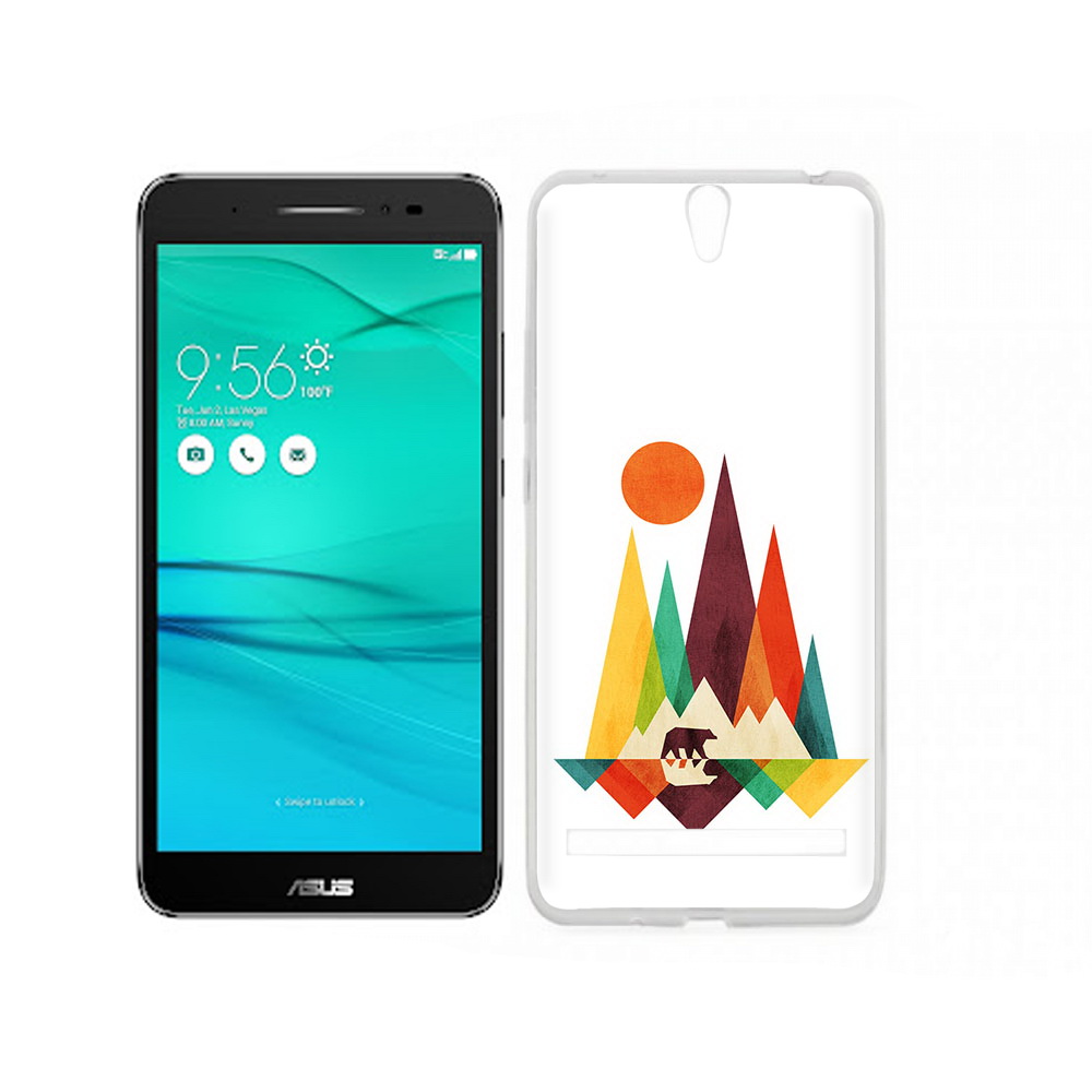 

Чехол MyPads Tocco для Asus ZenFone Go (ZB690KG) нарисованные горы с медведем, Прозрачный, Tocco