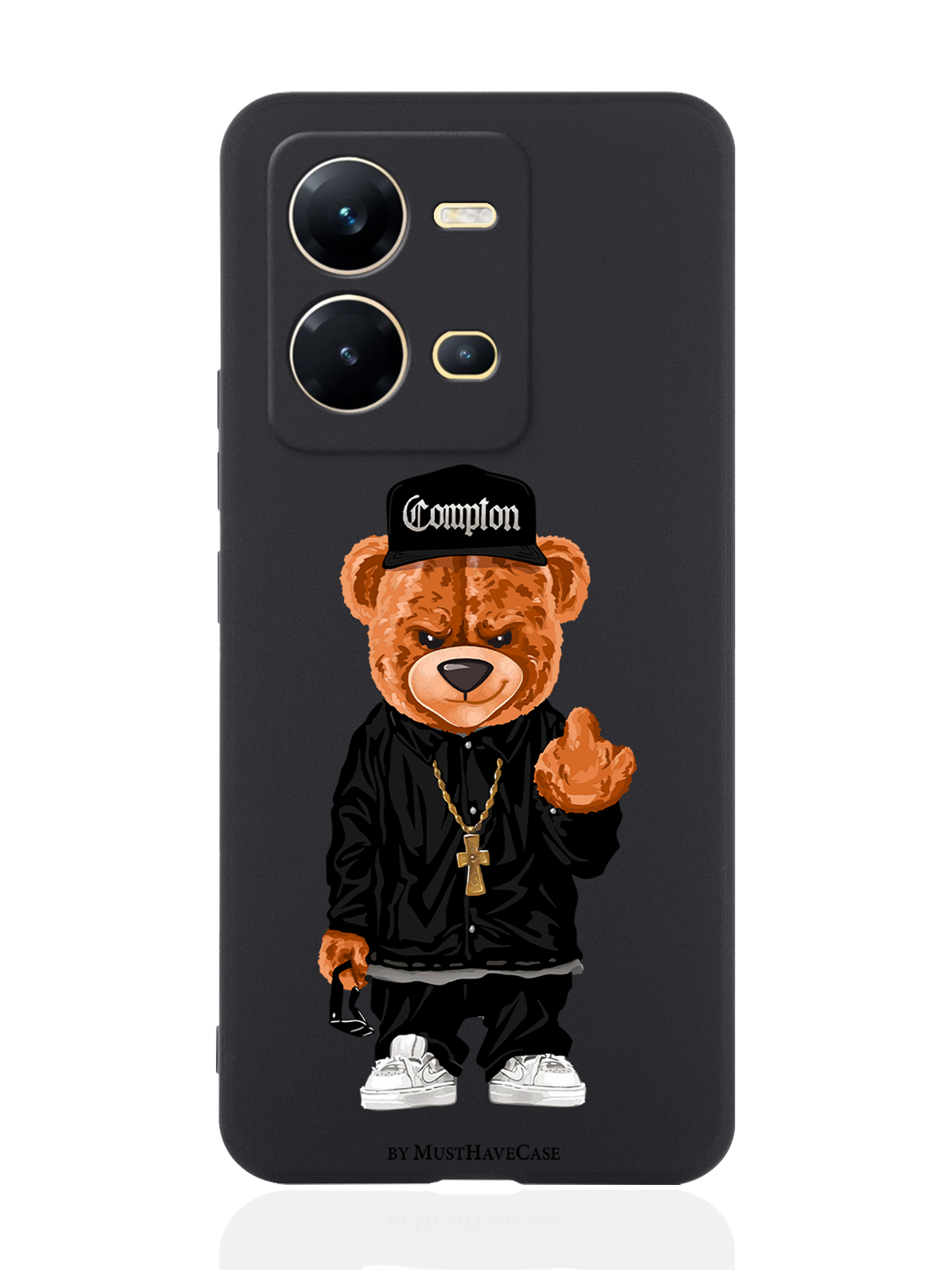 фото Чехол musthavecase для vivo v25e/v25 мишка compton черный