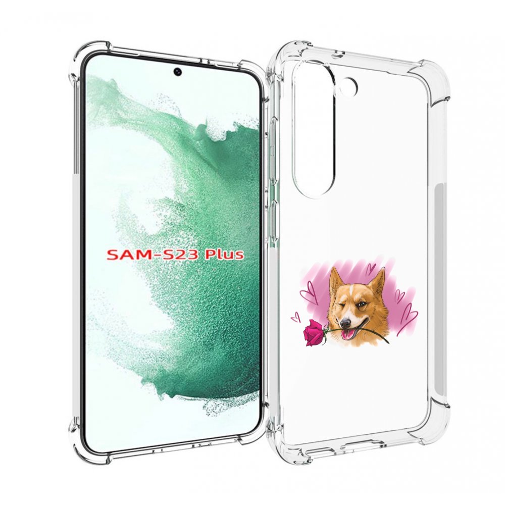 

Чехол MyPads собачка-с-розочкой для Samsung Galaxy S23 Plus +, Прозрачный, Tocco