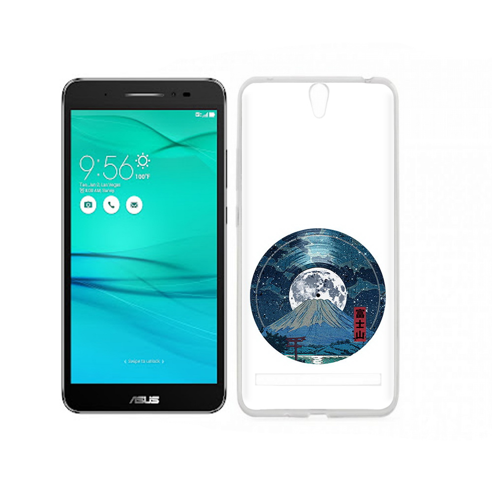 

Чехол MyPads Tocco для Asus ZenFone Go (ZB690KG) нарисованная виниловая гора с луной, Прозрачный, Tocco