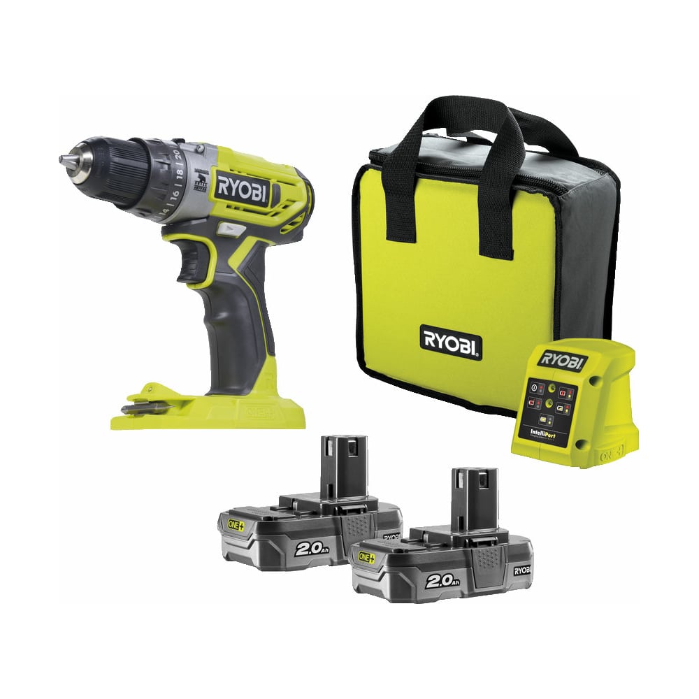 

Аккумуляторная ударная дрель-шуруповерт Ryobi 16177605 18, r18pd2-220s one+ 5133004459