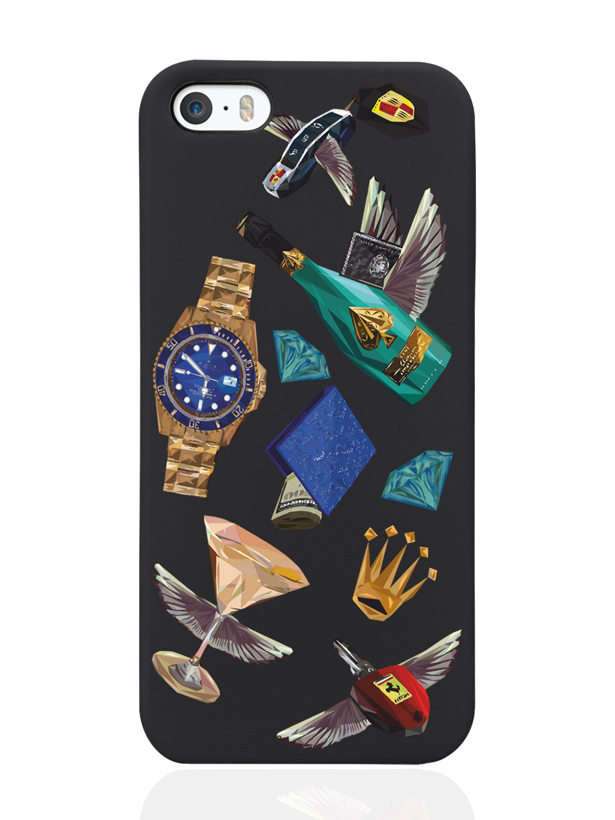 

Чехол MustHaveCase для iPhone 5/5s Luxury lifestyle черный, Разноцветный