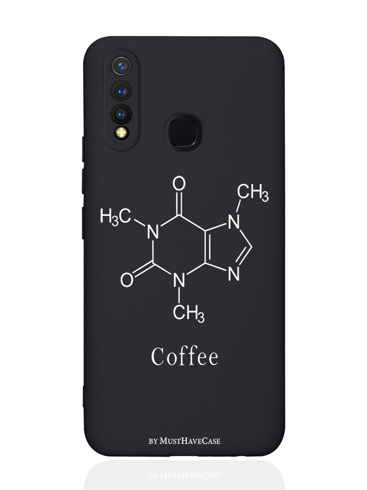 

Чехол MustHaveCase для Vivo Y19/U3 Молекула кофе черный, Черный;белый