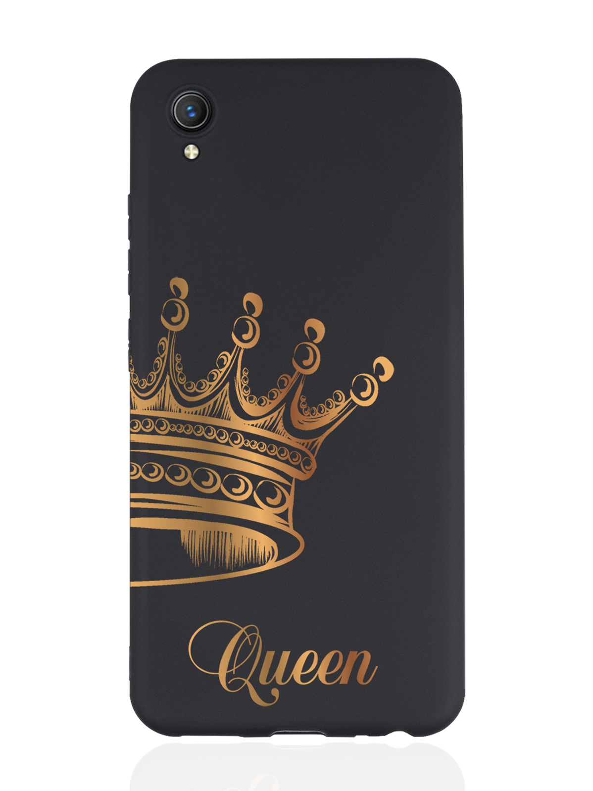 

Чехол MustHaveCase для Vivo Y1S/Y91C Парный чехол корона Queen черный, Черный;золотистый