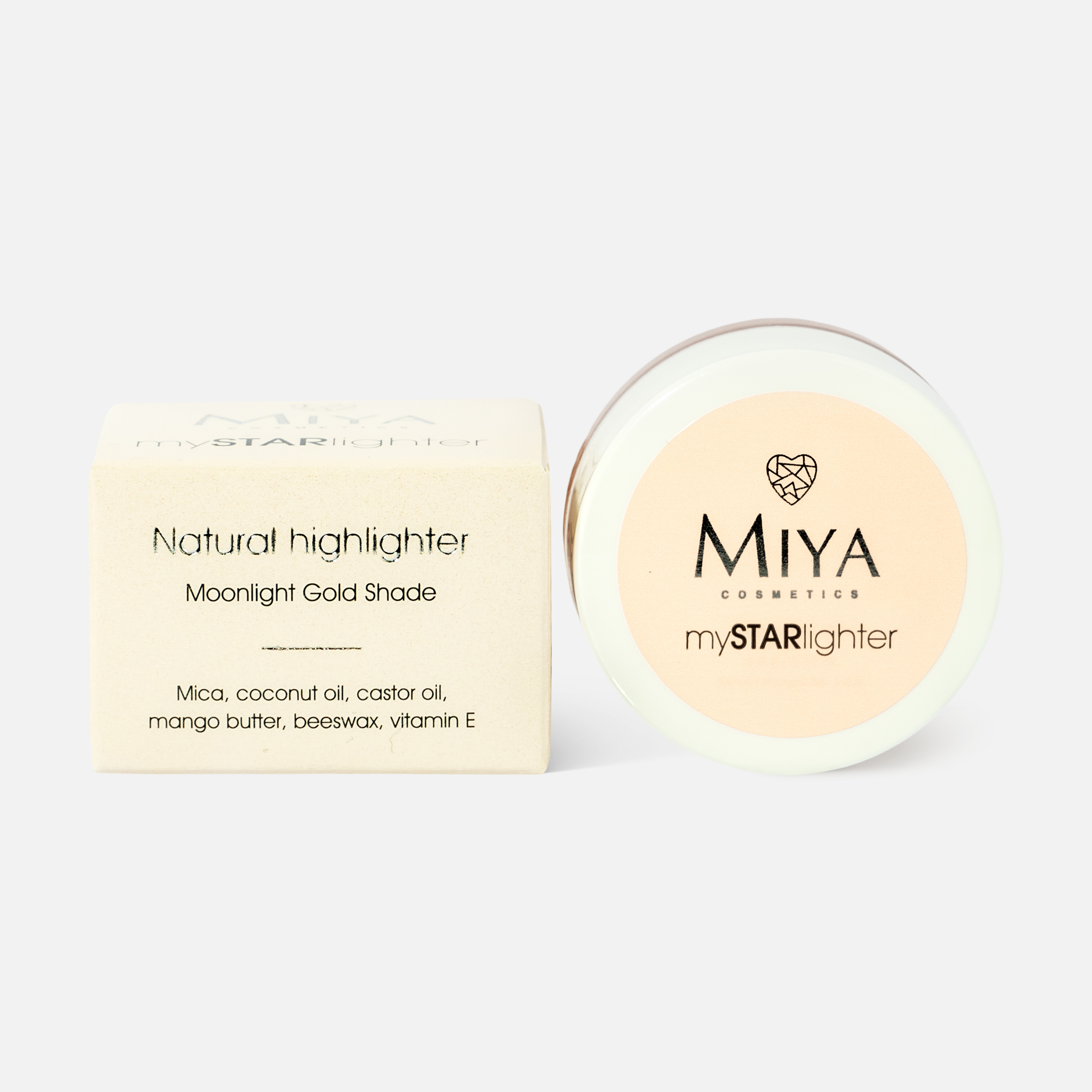Хайлайтер для лица Miya cosmetics Mystarlighter Moonlight Gold, 4 г хайлайтер для лица miya cosmetics mystarlighter rose diamond 4 г