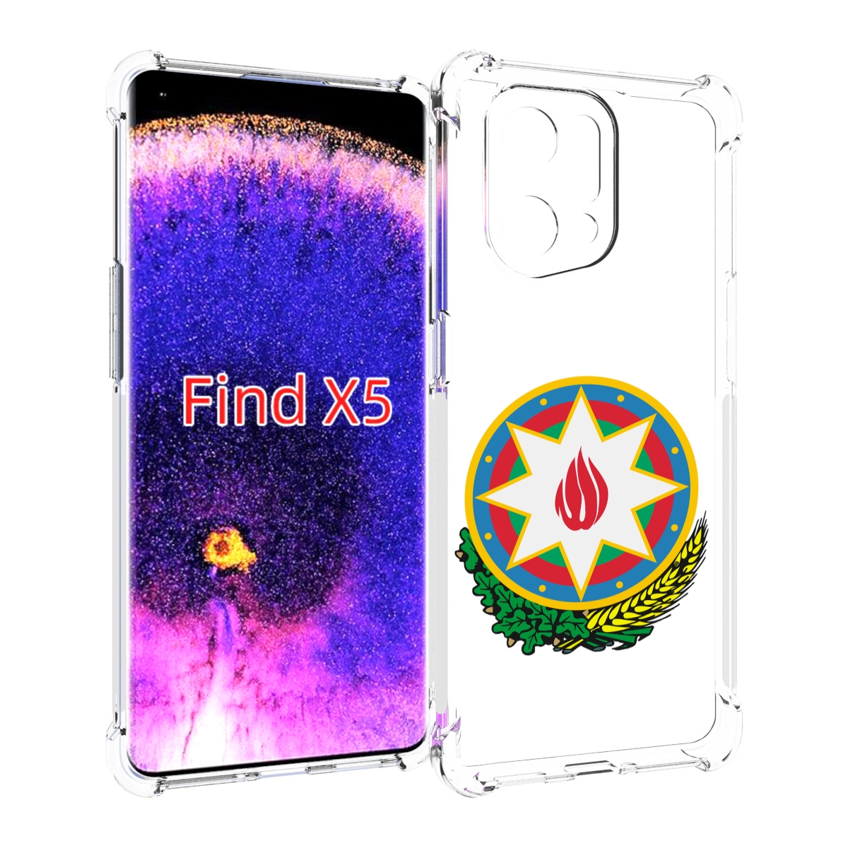 

Чехол MyPads герб-азербаиджан-2 для Oppo Find X5, Прозрачный, Tocco