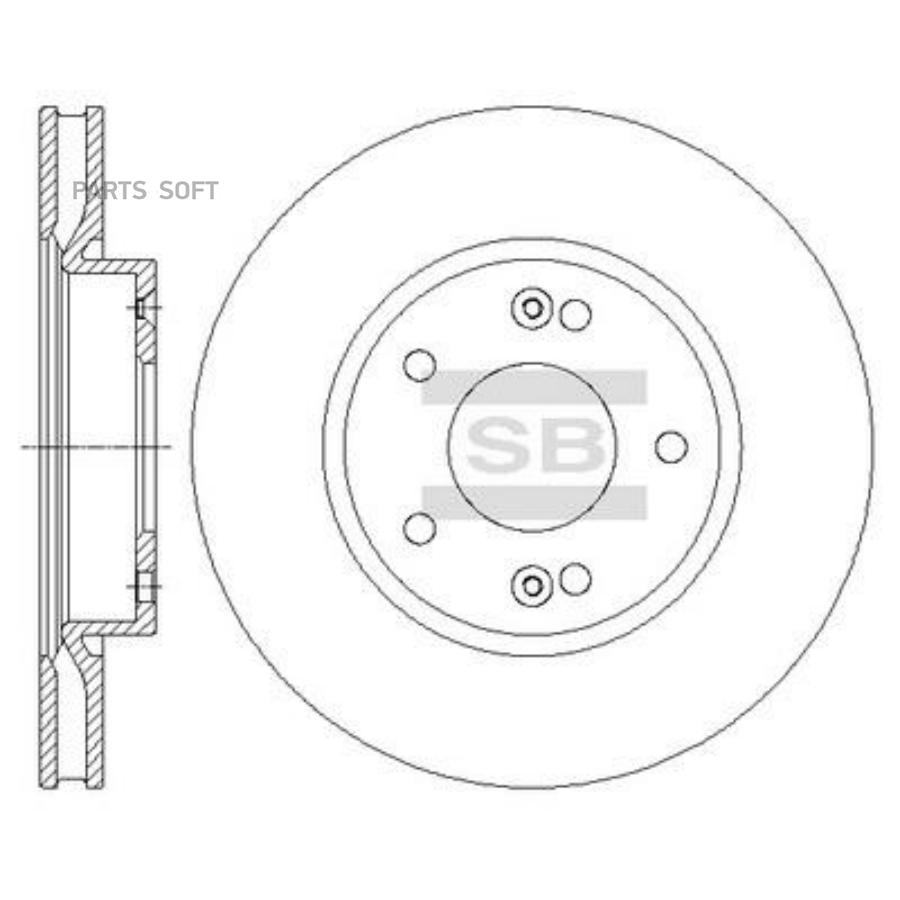 

Диск Тормозной Передний Kia Ceed Sd1074 Sangsin brake арт. SD1074