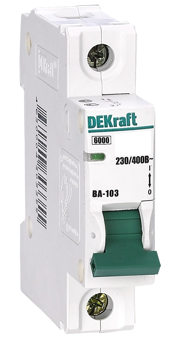 

DEKraft ВА-103 Автоматический выключатель 1Р 40А (C) 6кА