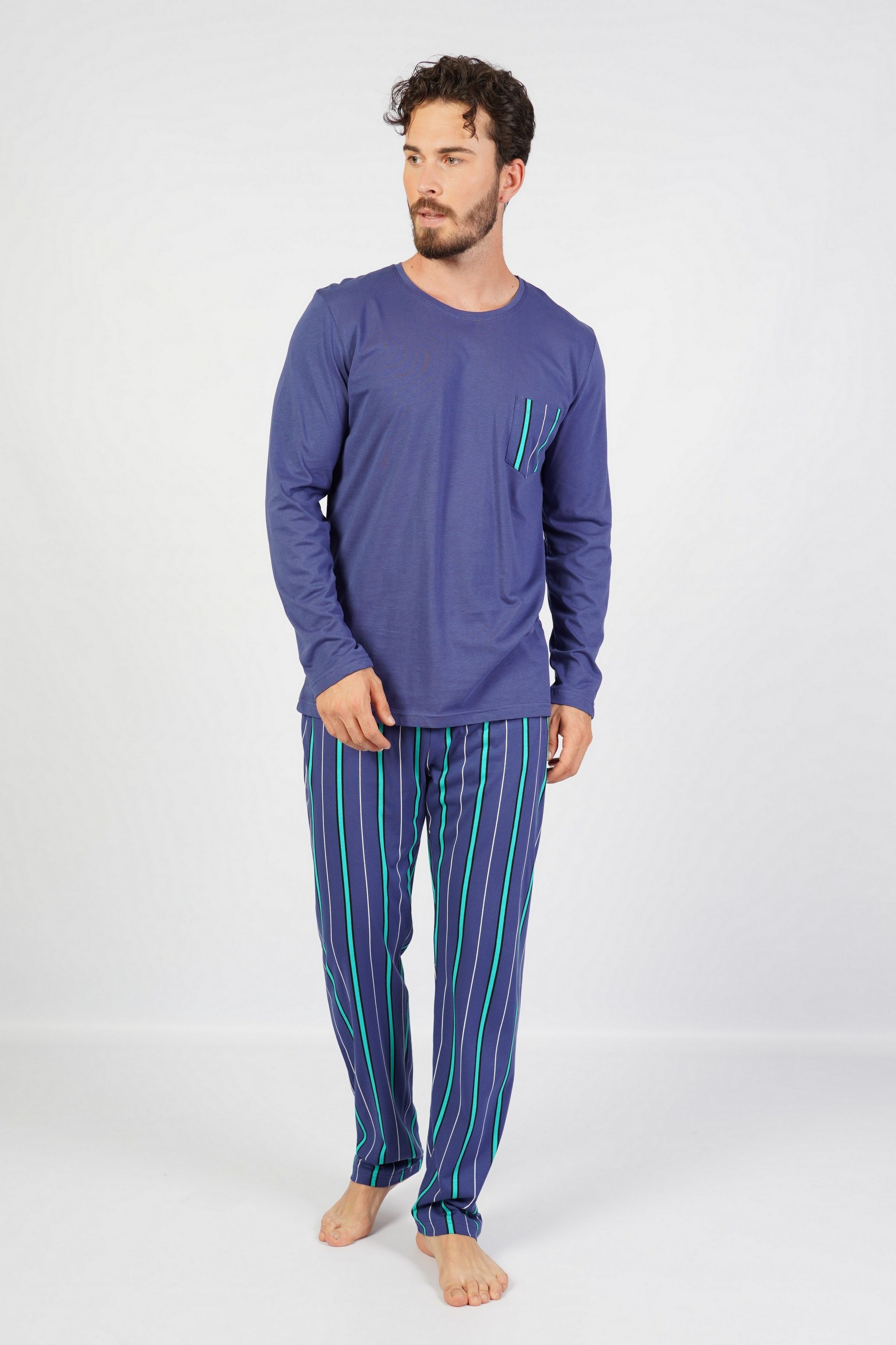 Пижама мужская VIENETTA 104303_3276 синяя L