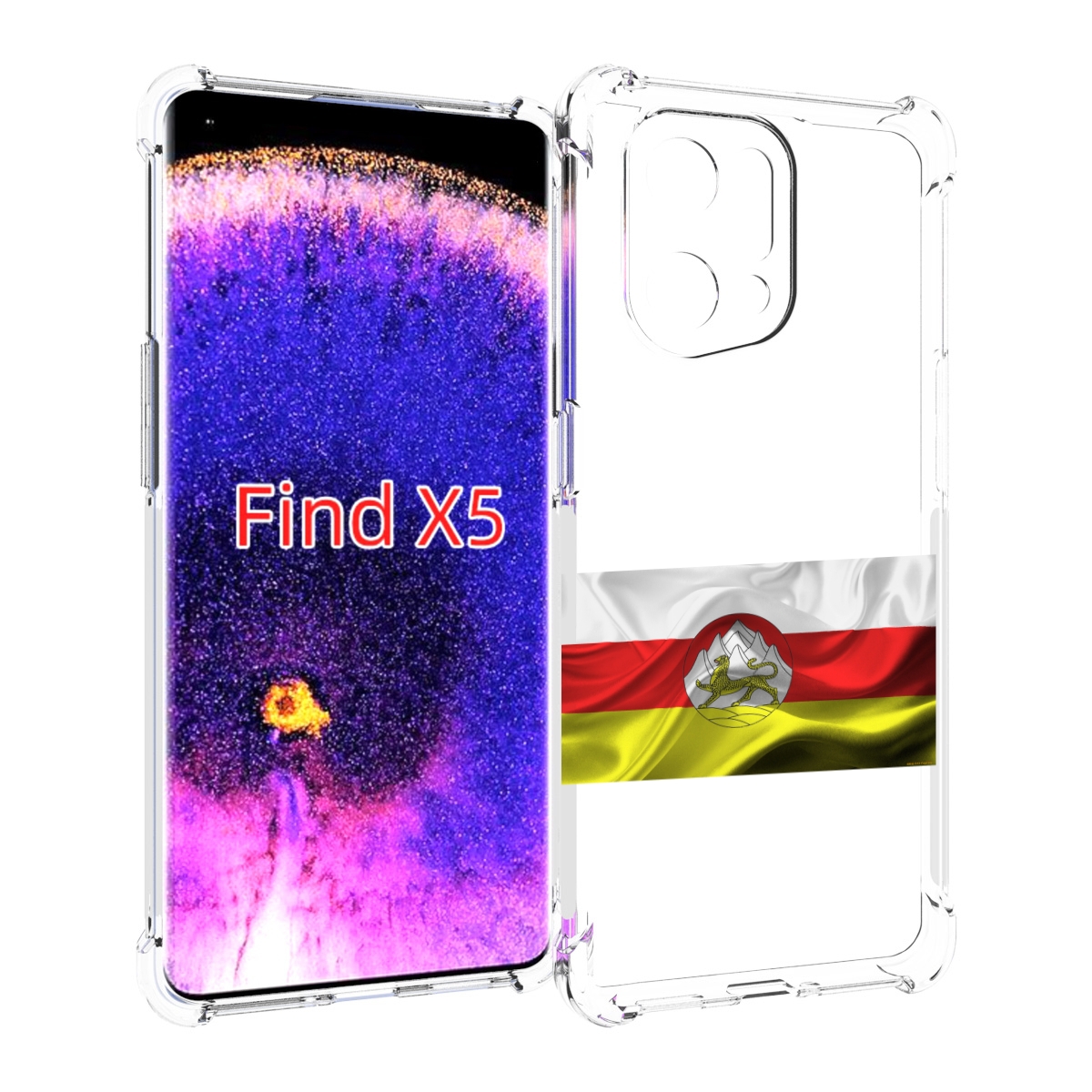 

Чехол MyPads герб флаг южная осетия-1 для Oppo Find X5, Прозрачный, Tocco
