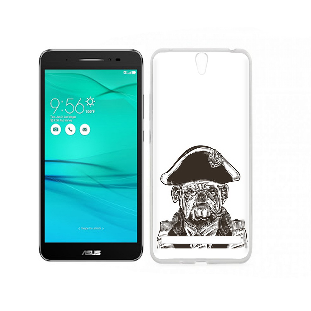 

Чехол MyPads Tocco для Asus ZenFone Go (ZB690KG) мопс генерал, Прозрачный, Tocco
