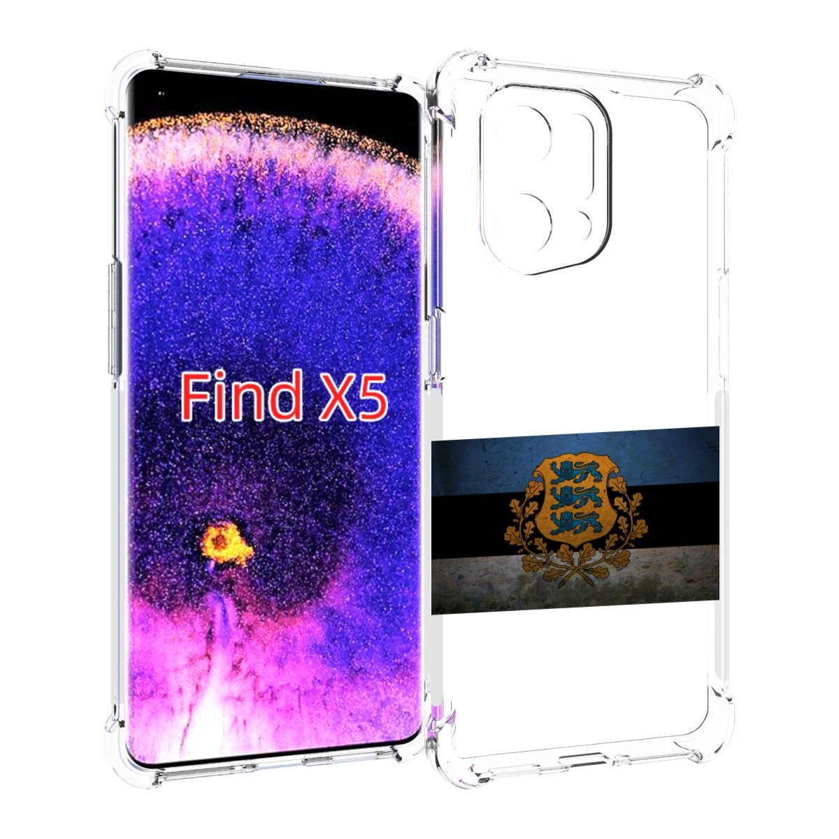 

Чехол MyPads герб флаг эстонии-1 для Oppo Find X5, Прозрачный, Tocco