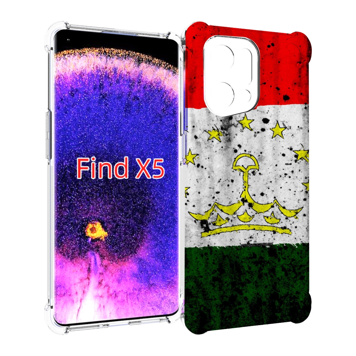 

Чехол MyPads герб флаг таджикистан для Oppo Find X5, Прозрачный, Tocco