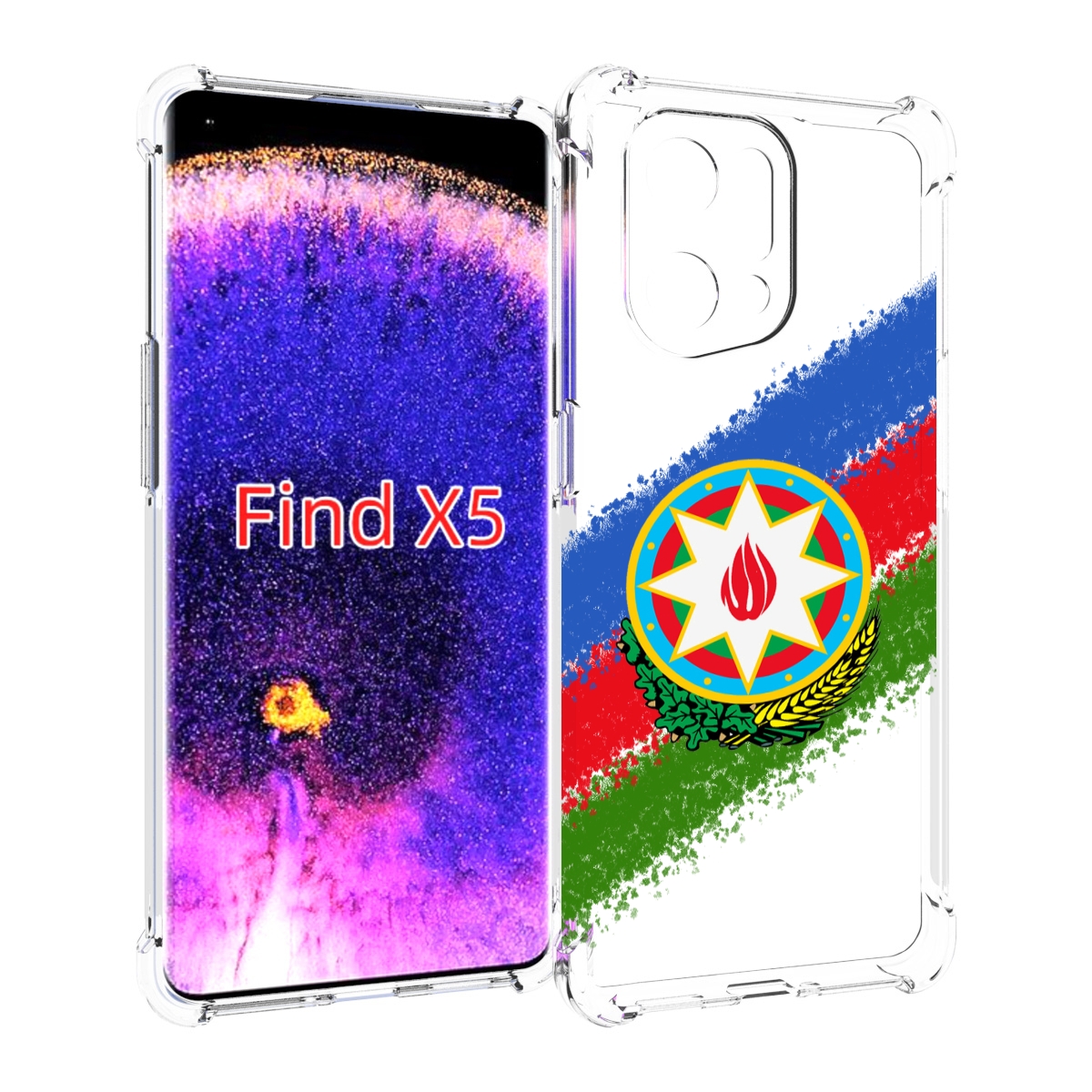 

Чехол MyPads герб флаг Азербайджана для Oppo Find X5, Прозрачный, Tocco