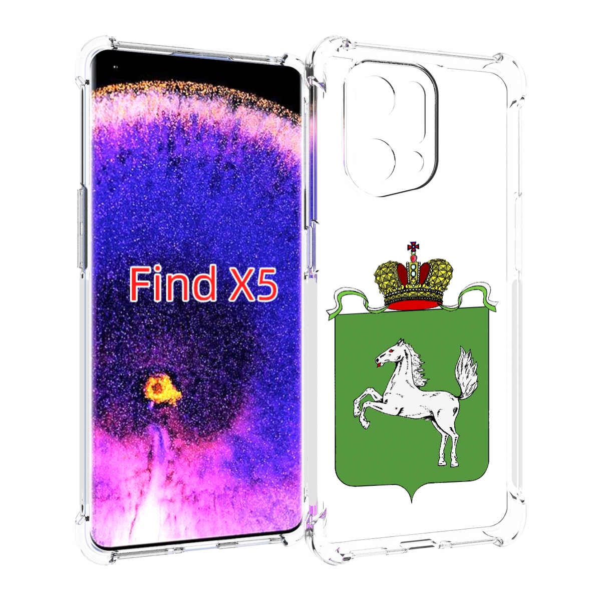 

Чехол MyPads герб томская область для Oppo Find X5, Прозрачный, Tocco