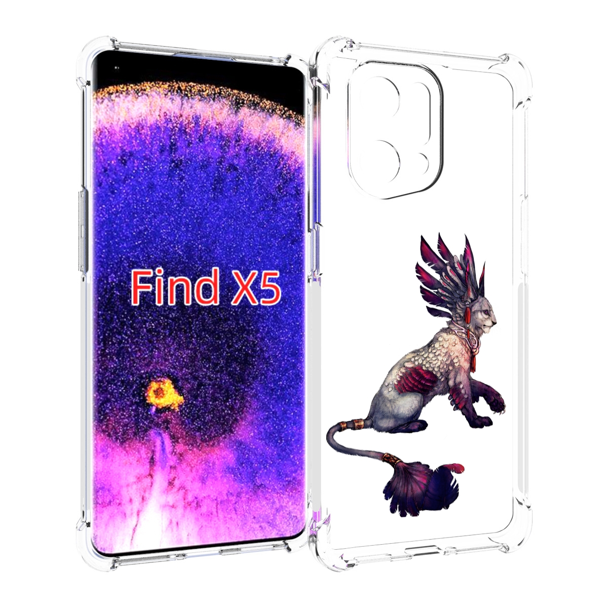 

Чехол MyPads волшебная-пума для Oppo Find X5, Прозрачный, Tocco