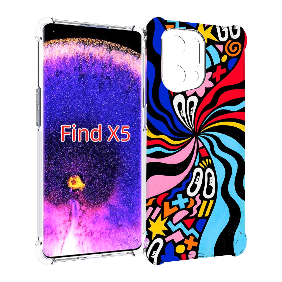 

Чехол MyPads волнистая-абстракция для Oppo Find X5, Прозрачный, Tocco