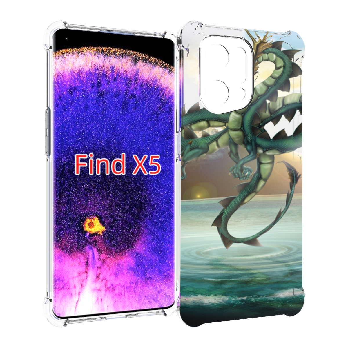 

Чехол MyPads водяной-дракон для Oppo Find X5, Прозрачный, Tocco