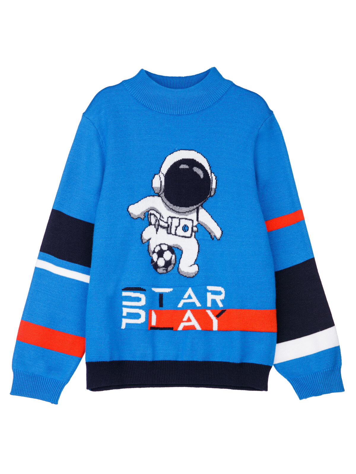 Джемпер трикотажный для мальчиков PlayToday, синий,цветной, 98