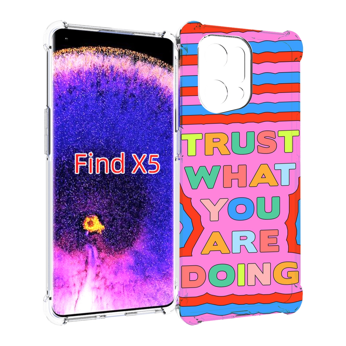 

Чехол MyPads верь-в-то-что-ты-делаешь для Oppo Find X5, Прозрачный, Tocco