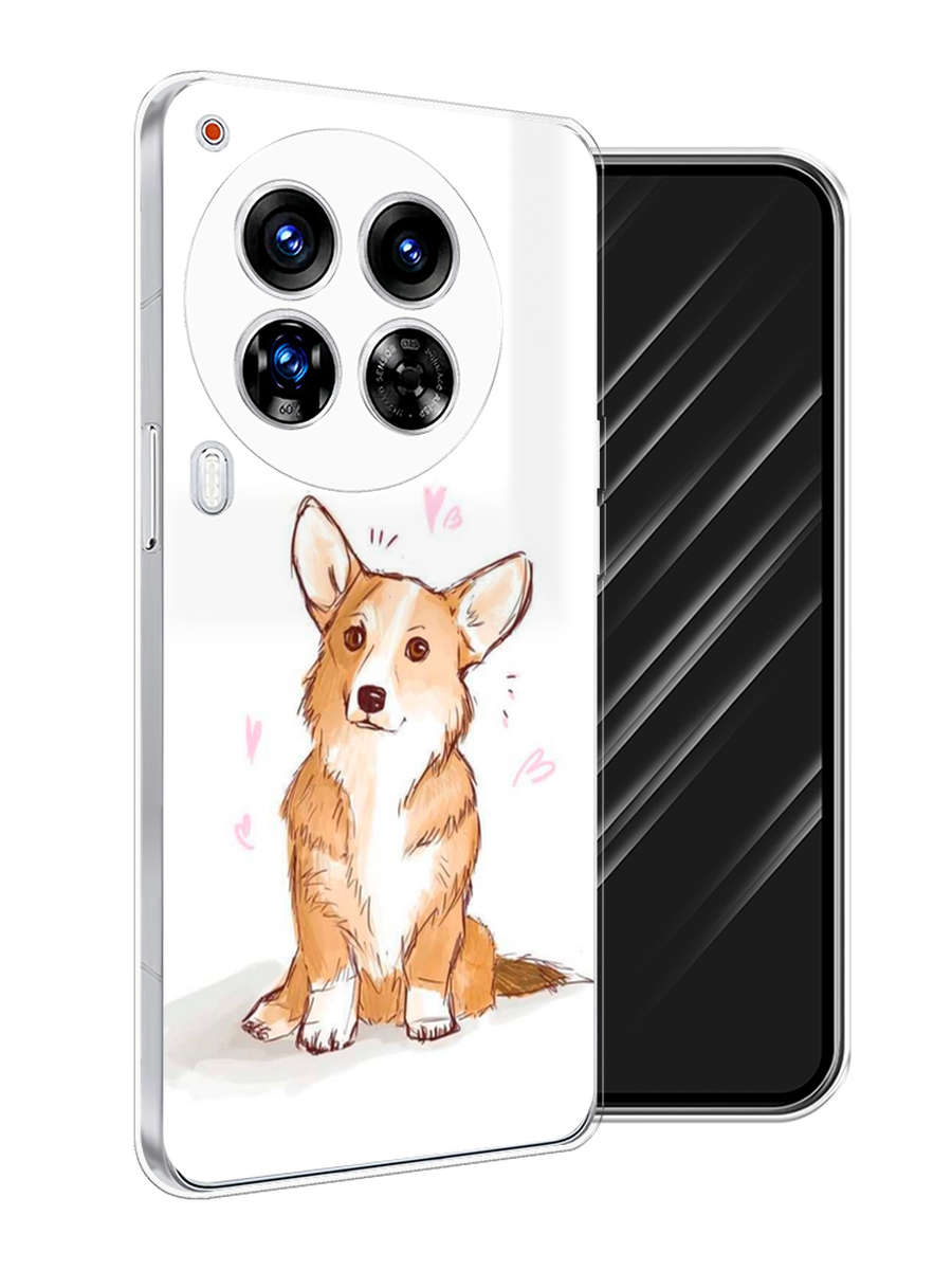 

Чехол Awog на Tecno Camon 30 Premier "Корги любовь", Бежевый;белый, 305450-1