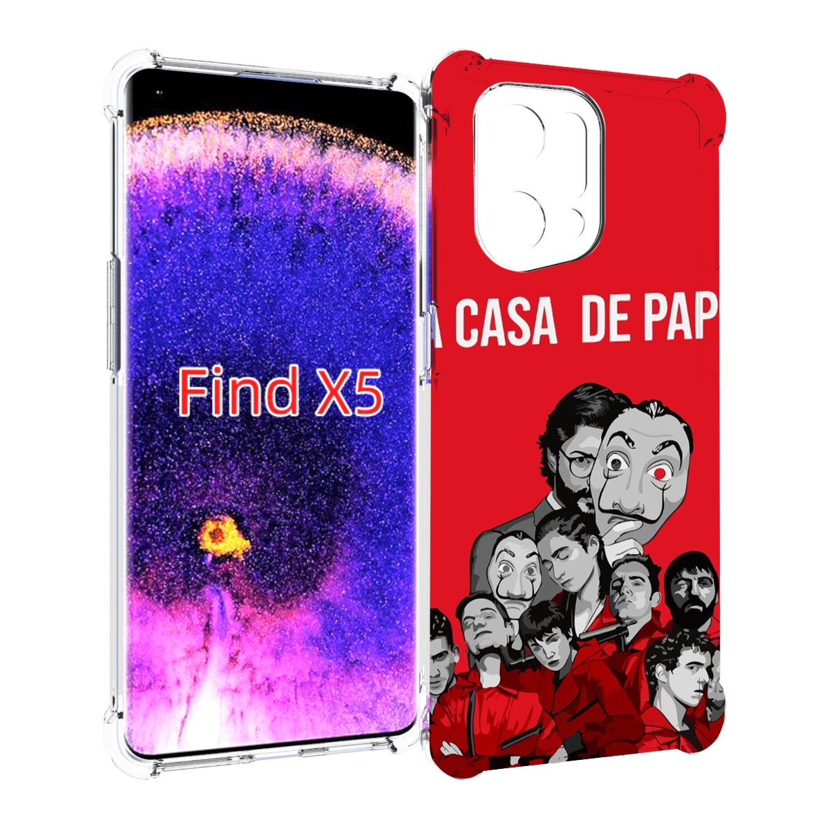 

Чехол MyPads бумажный-дом-команда для Oppo Find X5, Прозрачный, Tocco