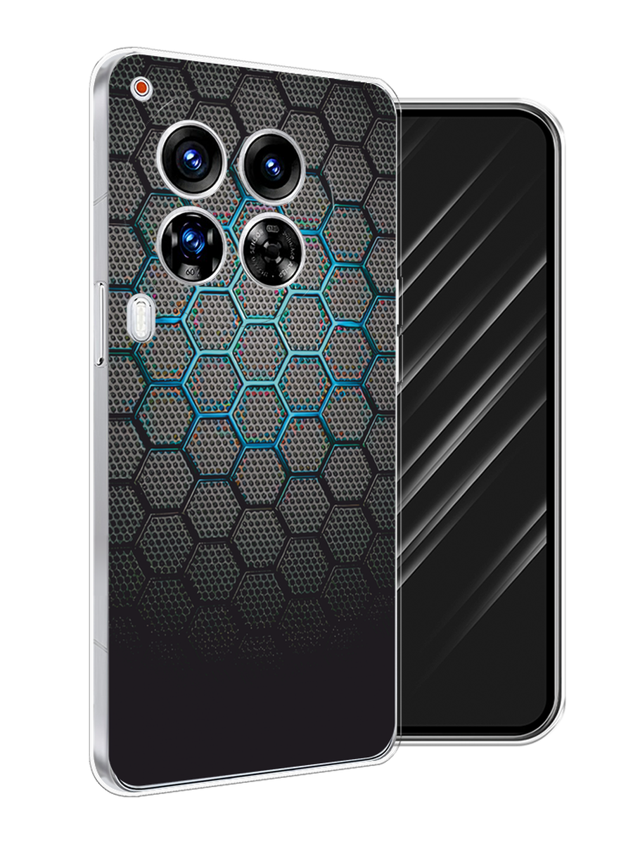 

Чехол Awog на Tecno Camon 30 Premier "Бирюзовые соты", Бирюзовый;синий;черный, 305450-1