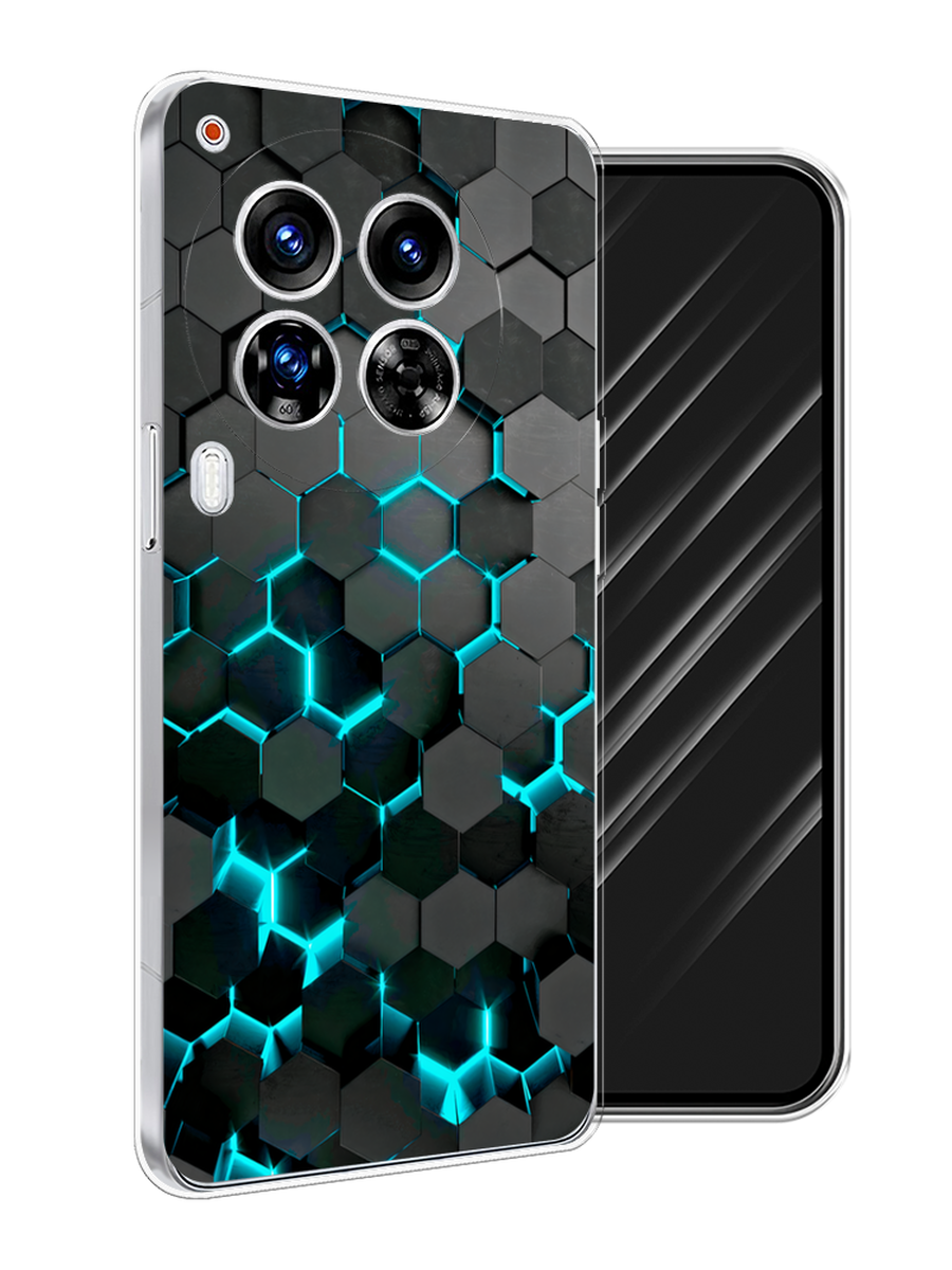 

Чехол Awog на Tecno Camon 30 Premier "Соты бирюзовые", Черный;бирюзовый;синий, 305450-1