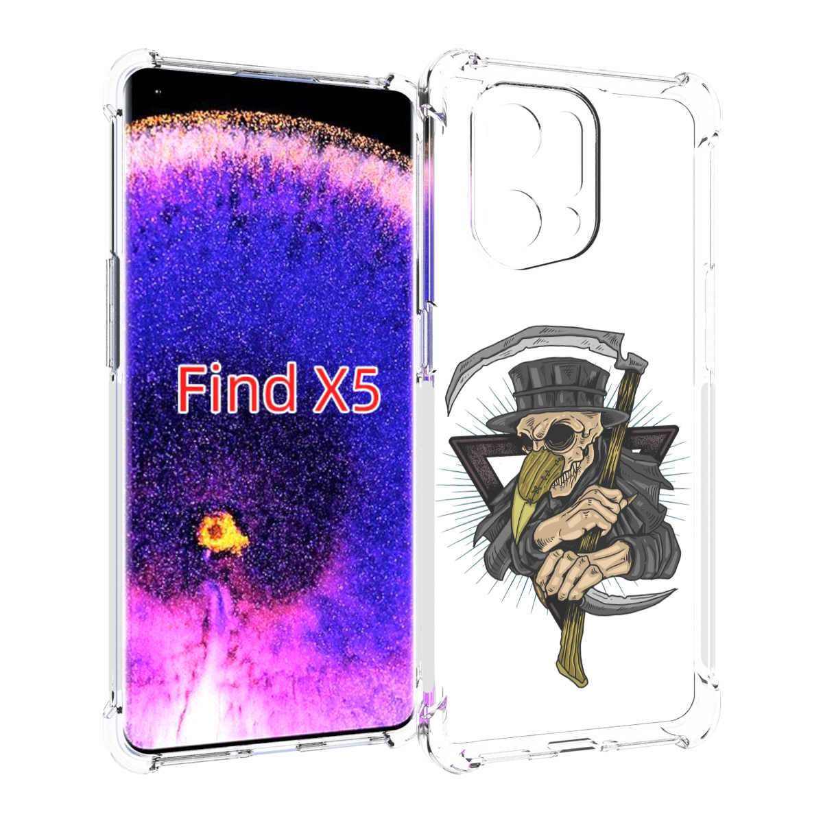

Чехол MyPads борец-с-чумой для Oppo Find X5, Прозрачный, Tocco